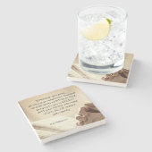 マタイ6:6あなた方がキリスト教祈の聖書の節を読むとき ストーンコースター (横)