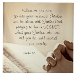 マタイ6:6あなた方がキリスト教祈の聖書の節を読むとき タイル