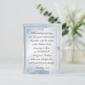 マタイ6:6あなた方がキリスト教祈の聖書の節を読むとき ポストカード (スタンド正面)