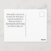 マタイ6:6あなた方がキリスト教祈の聖書の節を読むとき ポストカード (裏面)