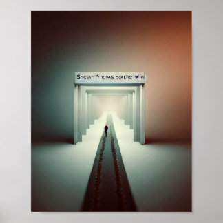 マタイ7:13-14:「狭い門を通って入れ ポスター