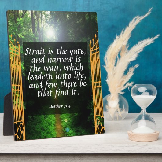 マタイ7:14 フォトプラーク (側面)