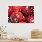 マタイ7:19, 20聖なる書物、 経典ポスター ポスター (キッチン)