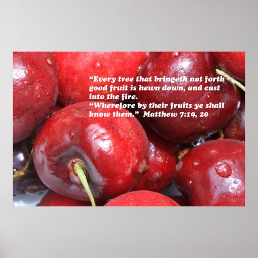 マタイ7:19, 20聖なる書物、 経典ポスター ポスター (正面)