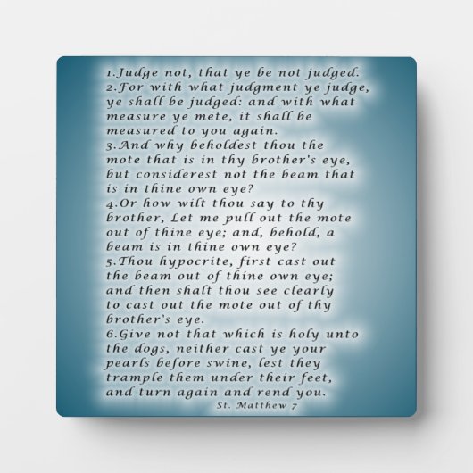 マタイ7:1-6 フォトプラーク (正面)