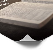 マタイ7:24聖書の岩の上に彼の家を建てた ポスター (角)