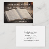 マタイ7:24聖書の岩の上に彼の家を建てた 名刺 (正面/裏面)