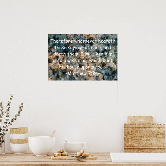マタイ7:24 ポスター (キッチン)