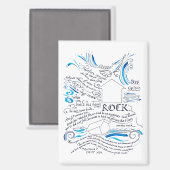 マタイ7 24 27ロックバイブル聖句の上の家 マグネット (正面/裏面)