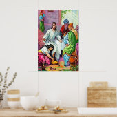 マタイ7:36-50イエスは女の罪を赦す ポスター (キッチン)