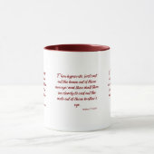 マタイ7:5 KJV聖書の詩Two-Tone Mug マグカップ (中央)