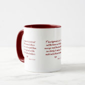 マタイ7:5 KJV聖書の詩Two-Tone Mug マグカップ (正面左)
