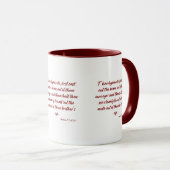 マタイ7:5 KJV聖書の詩Two-Tone Mug マグカップ (正面右)