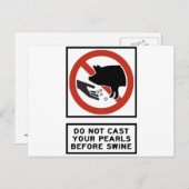 マタイ7:6を飲む前に真珠を投げるな ポストカード (正面/裏面)