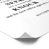 マタイ7:7ノッ頼クを求める ポスター (角)