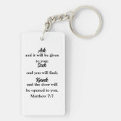 マタイ7:7ミニマルな聖句 キーホルダー (裏面)