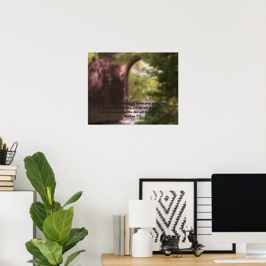 マタイ7:7 ポスター (ホームオフィス)