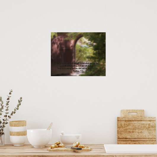 マタイ7:7 ポスター (キッチン)