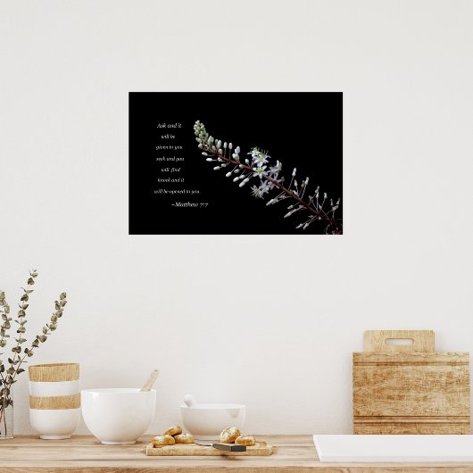 マタイ7:7 ポスター (キッチン)