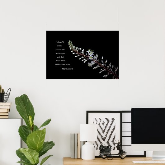 マタイ7:7 ポスター (ホームオフィス)