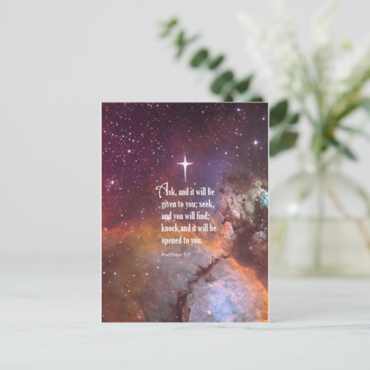 マタイ7:7 ポストカード (スタンド正面)