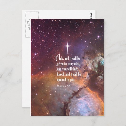 マタイ7:7 ポストカード (正面/裏面)