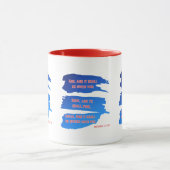 マタイ7:7 KJV聖書の詩Two-Tone Mug マグカップ (中央)