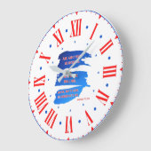 マタイ7:7 KJV聖書ローマ数字 ラージ壁時計 (傾斜)