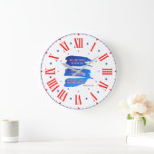 マタイ7:7 KJV聖書ローマ数字 ラージ壁時計 (ホーム)