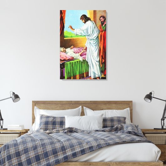 マタイ8:14-15癒しペテロの義母 キャンバスプリント (インサイチュ (寝室))