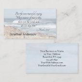 マタイ8:27イエスは嵐を鎮め、聖書の聖句 名刺 (正面/裏面)