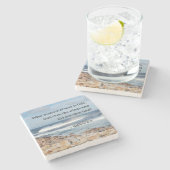 マタイ8:27風も海も彼の聖書に従う ストーンコースター (横)