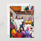 マタイ9:1-8イエズスの赦しと癒しのポストカード ポストカード (正面/裏面)