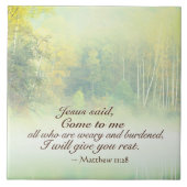 マタイ 11:28 わたしに来なさい、あなたたちに安息を与えよう タイル (正面)