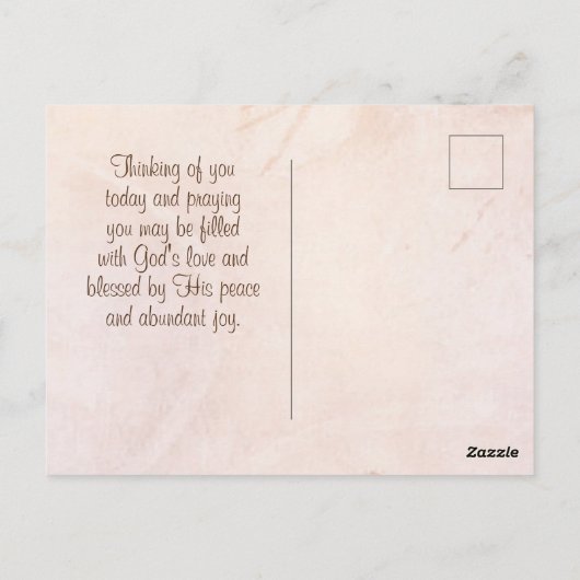 マタイ 11:28 わたしに来なさい、疲れた者たちよ 花 ポストカード (裏面)