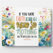 マタイ 17:20  mustard seed のような信仰 聖書の詩篇 フォトプラーク (正面)