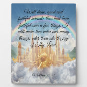 マタイ 25:21   フォトプラーク (正面)