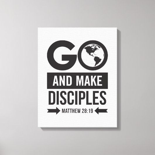 マタイ 28:19 キャンバスプリント (正面)