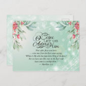 マタイ 2:2 聖書 クリスマス 「彼に拝め」 ポストカード (正面/裏面)