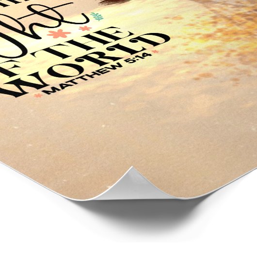 マタイ 5:14 あなたはこの世の光 Bible ポスター (角)