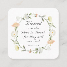 マタイ 5:8 心の清い者は幸いである 聖書 スクエア名刺