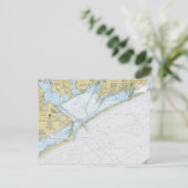 マタゴルダ湾テキサス州港航海の海図はがき ポストカード (スタンド正面)