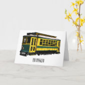 マタトロリー漫画イラストレーション カード (黄色い花)