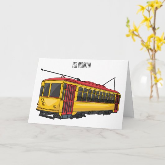 マタトロリー漫画イラストレーション カード (黄色い花)