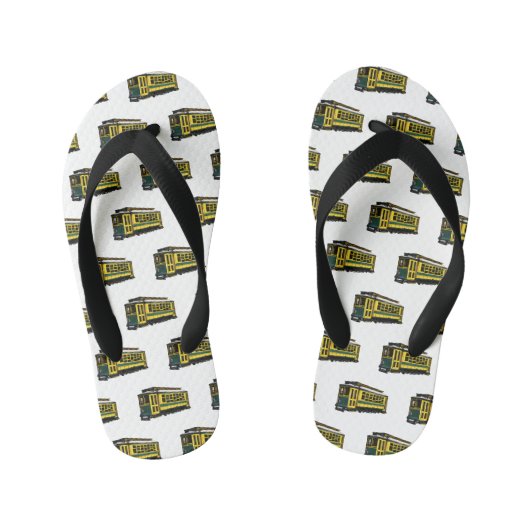 マタトロリー漫画イラストレーション キッズビーチサンダル (フットベッド)