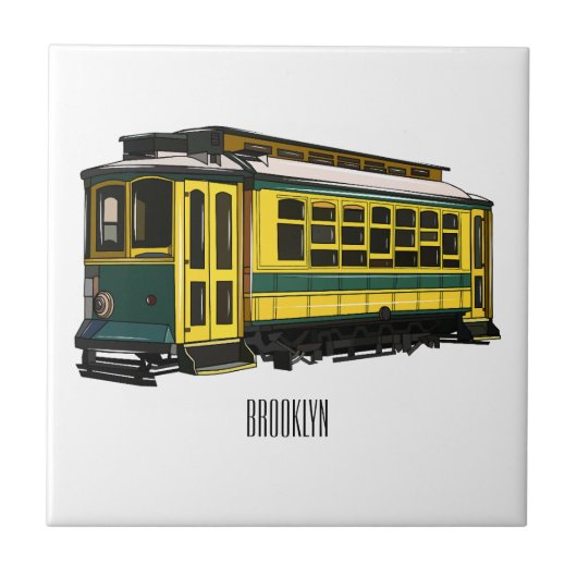 マタトロリー漫画イラストレーション タイル (正面)