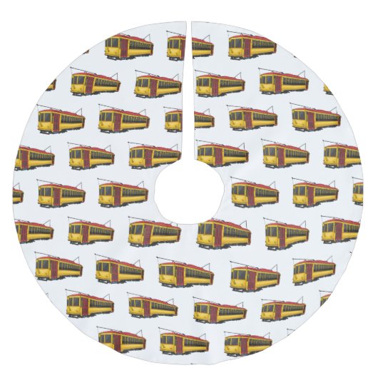 マタトロリー漫画イラストレーション ブラッシュドポリエステルツリースカート (正面)