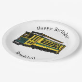 マタトロリー漫画イラストレーション ペーパープレート (アングル)