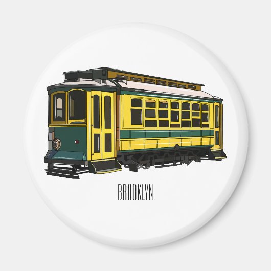 マタトロリー漫画イラストレーション マグネット (正面)