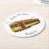 マタトロリー漫画イラストレーション ラウンドペーパーコースター (アングル)